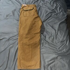 1970s Saftbak Water Repellent Hunting Men's Pants 36x27 Brown Made in Altoona PA